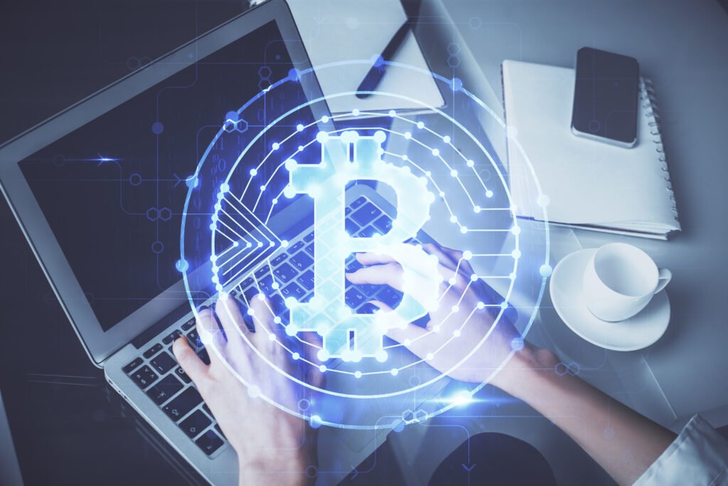 imagem conceitual representando o bitcoin